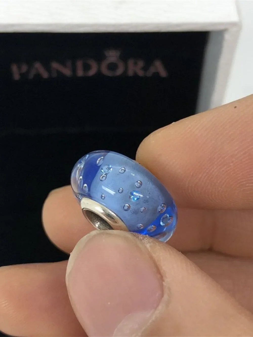👍👍Pandora Blue Murano Glass Bead Charm - Picture 6 of 7